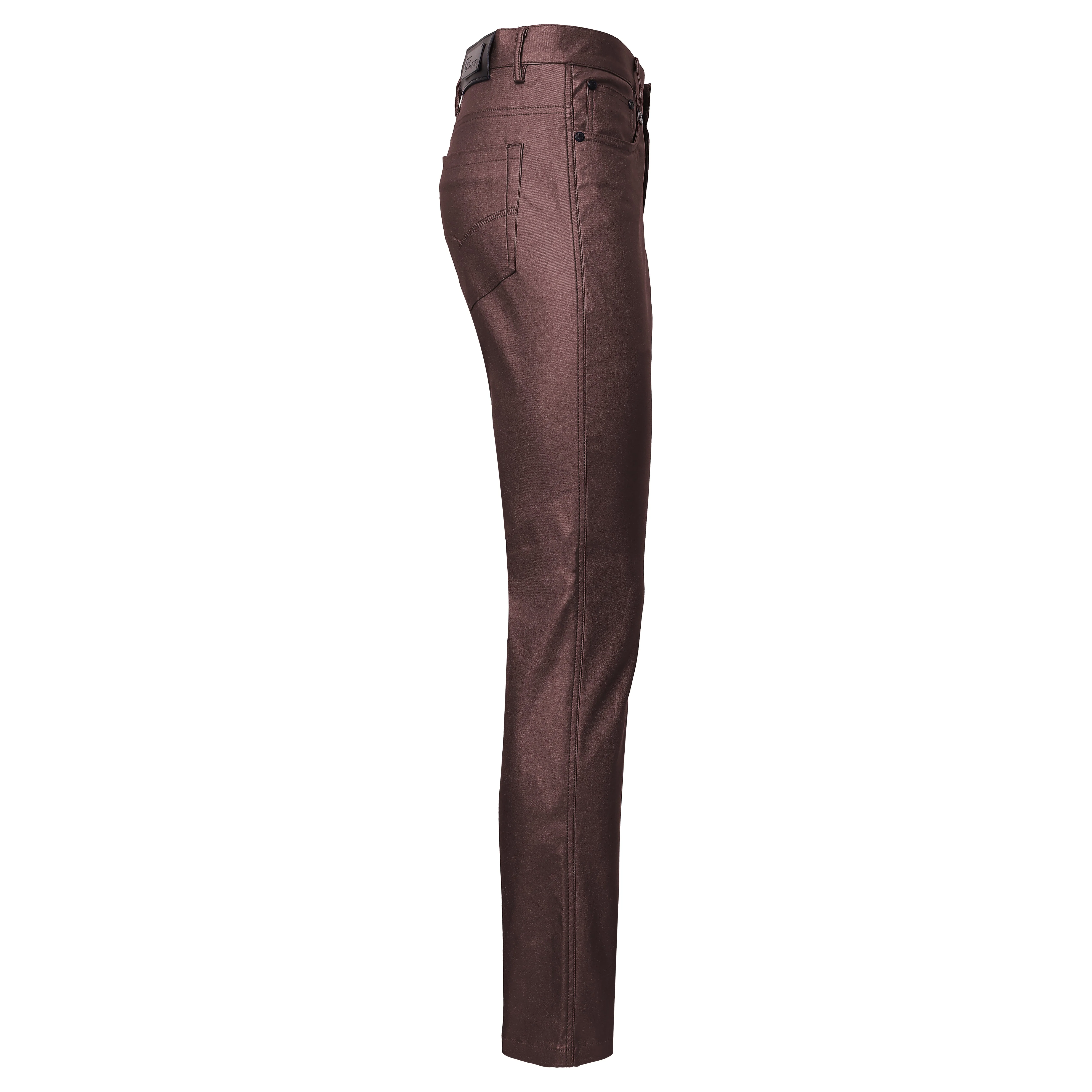 Versatile Vogue Metallic Jeans WINE - Image 3