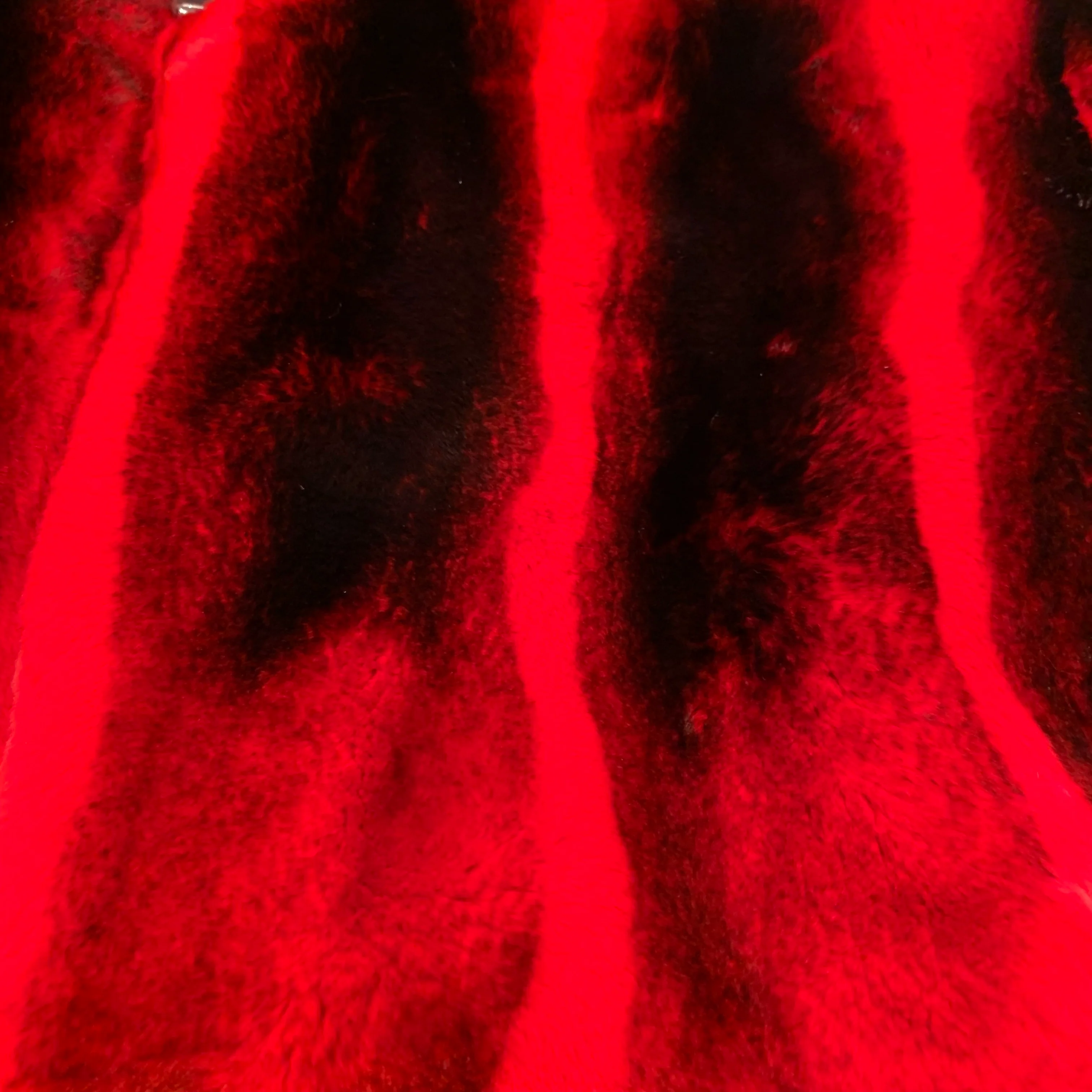 Volare Men's Red Rex Rabbit Fur Coat - Image 6