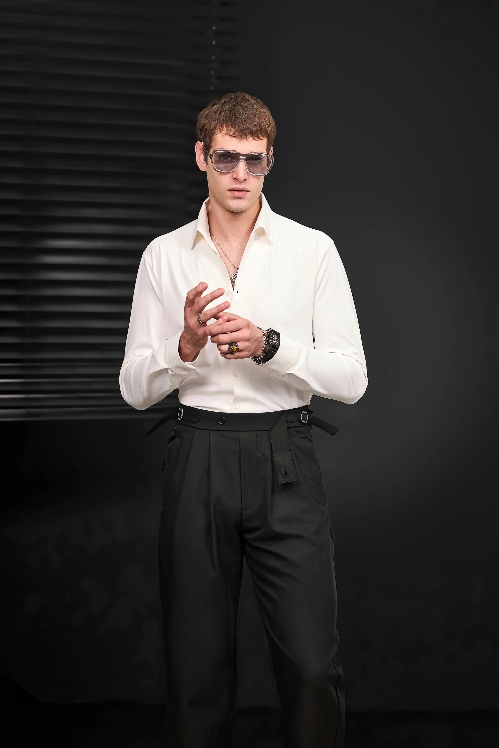 Wellington Side-Tab Trousers BLACK - Image 11