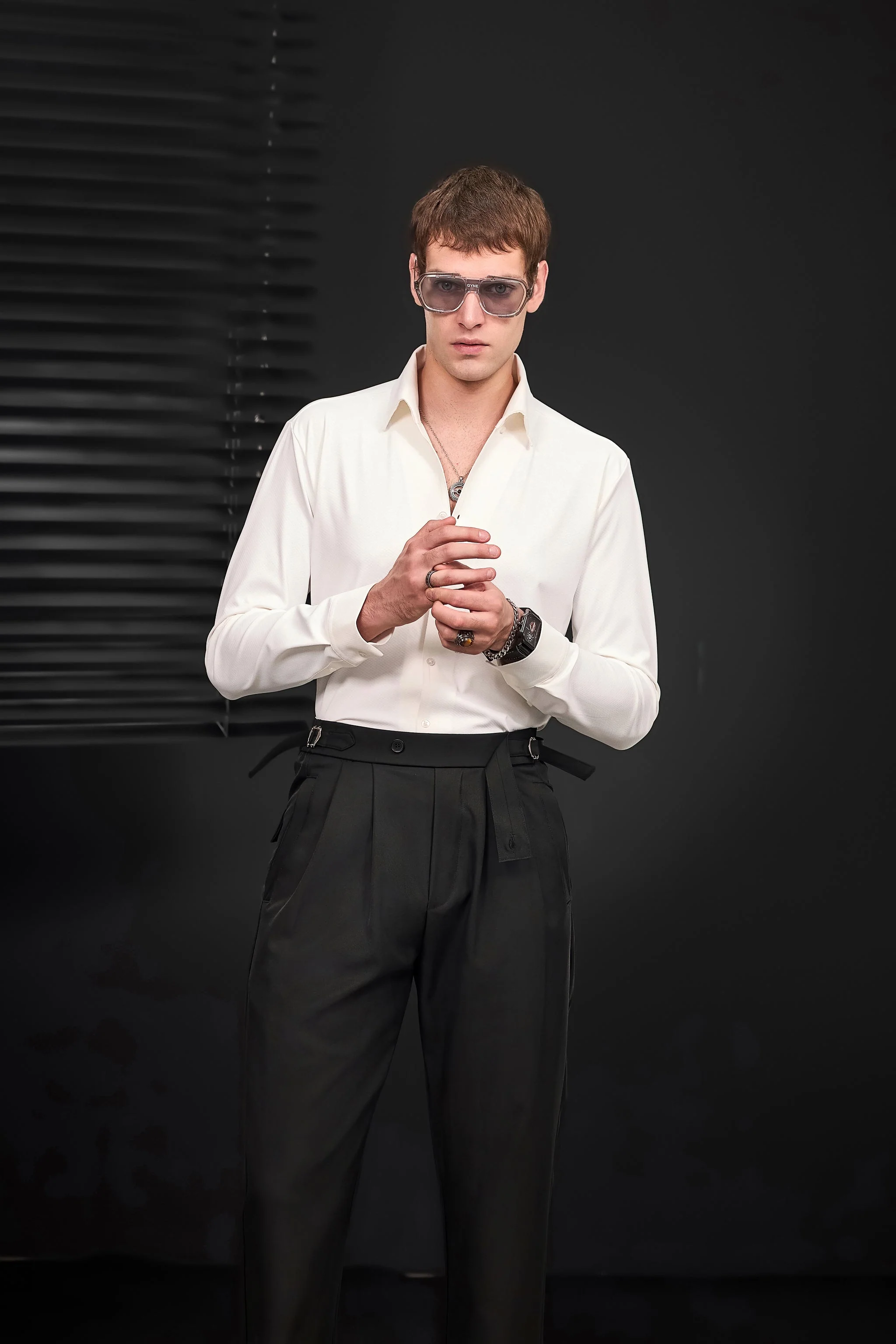 Wellington Side-Tab Trousers BLACK - Image 12