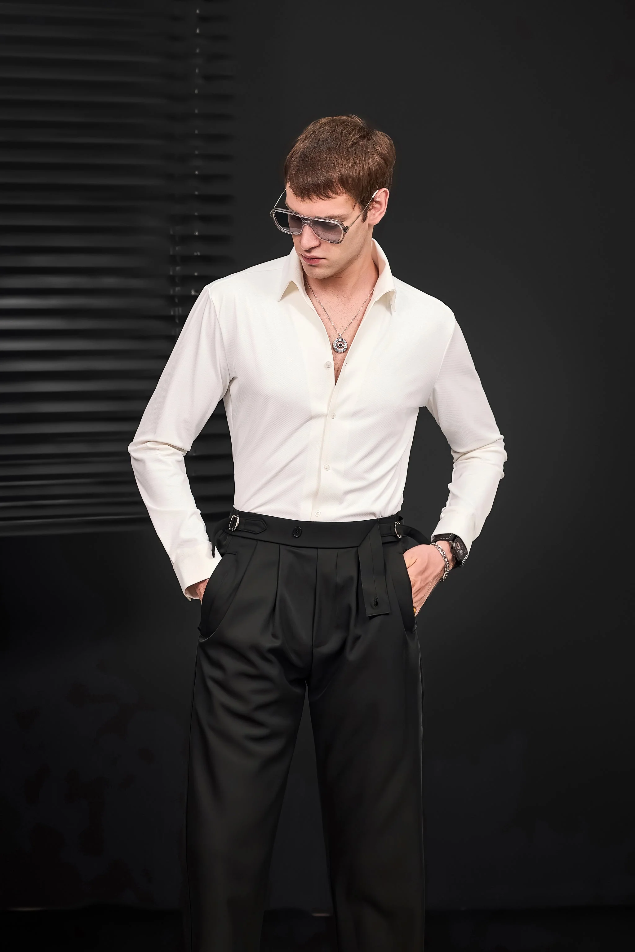 Wellington Side-Tab Trousers BLACK - Image 8