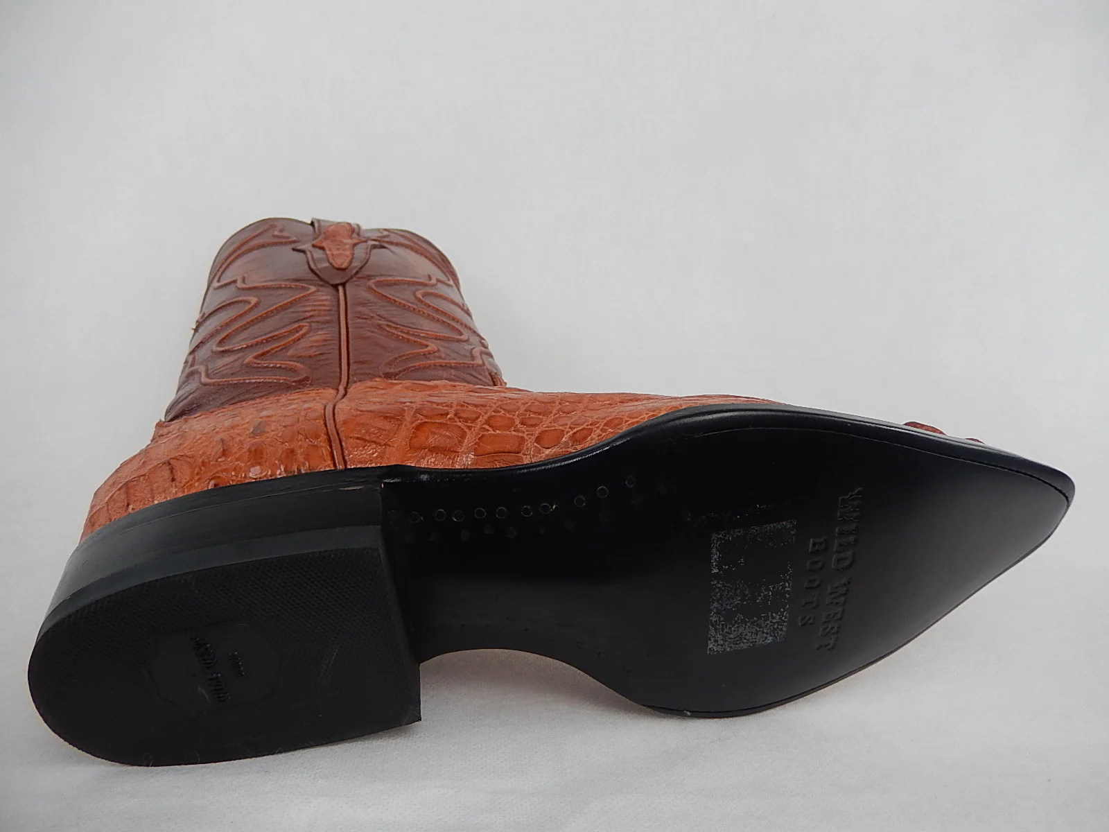 Wild West Boots Cognac Crocodile Cowboy Boot 900203 - Image 4