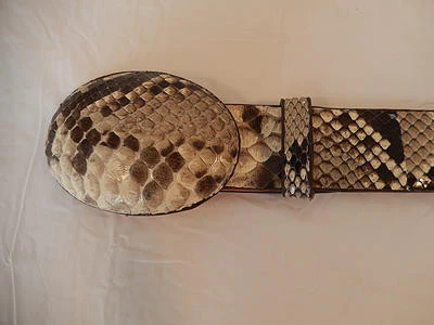 Wild West Boots Natural Python Belt - Image 4
