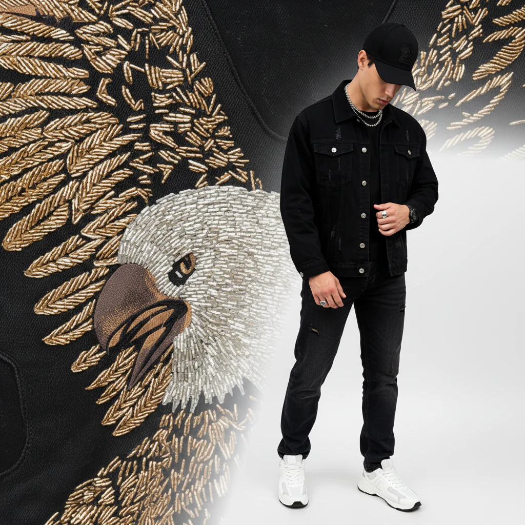 Winged Horizon Jacket - CENTURY PENTHOUSE BLACK/GOLD JACKET - Image 3