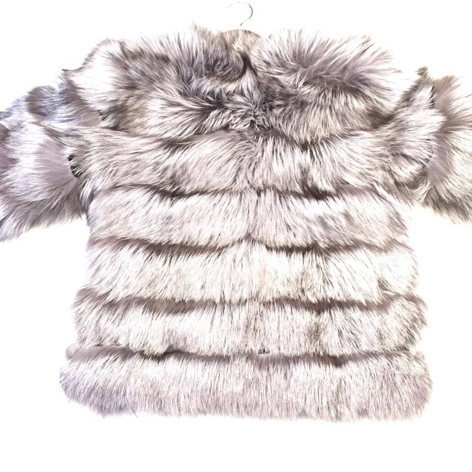 Winter Fur Women's Full Silver Fox Fur Coat - Image 5