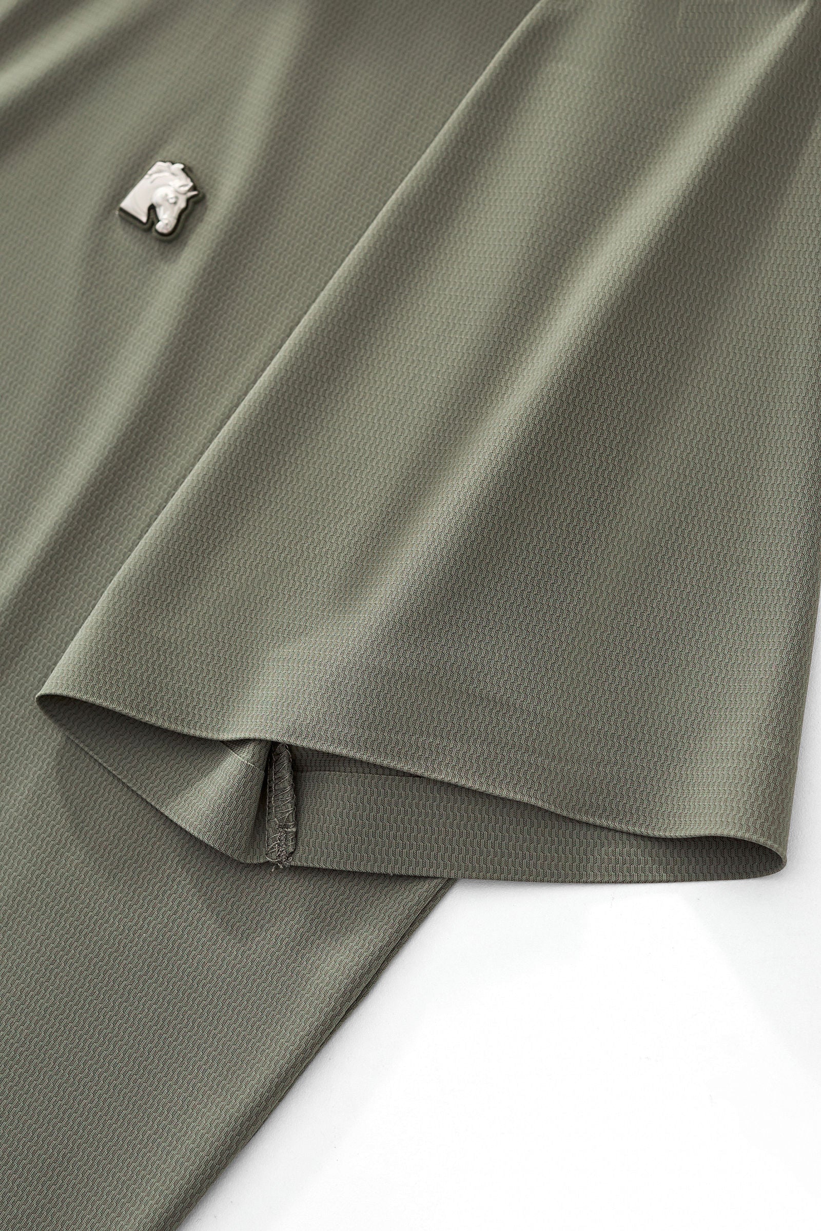 Zip Placket Performance Polo – El Baron DARK GREEN - Image 5