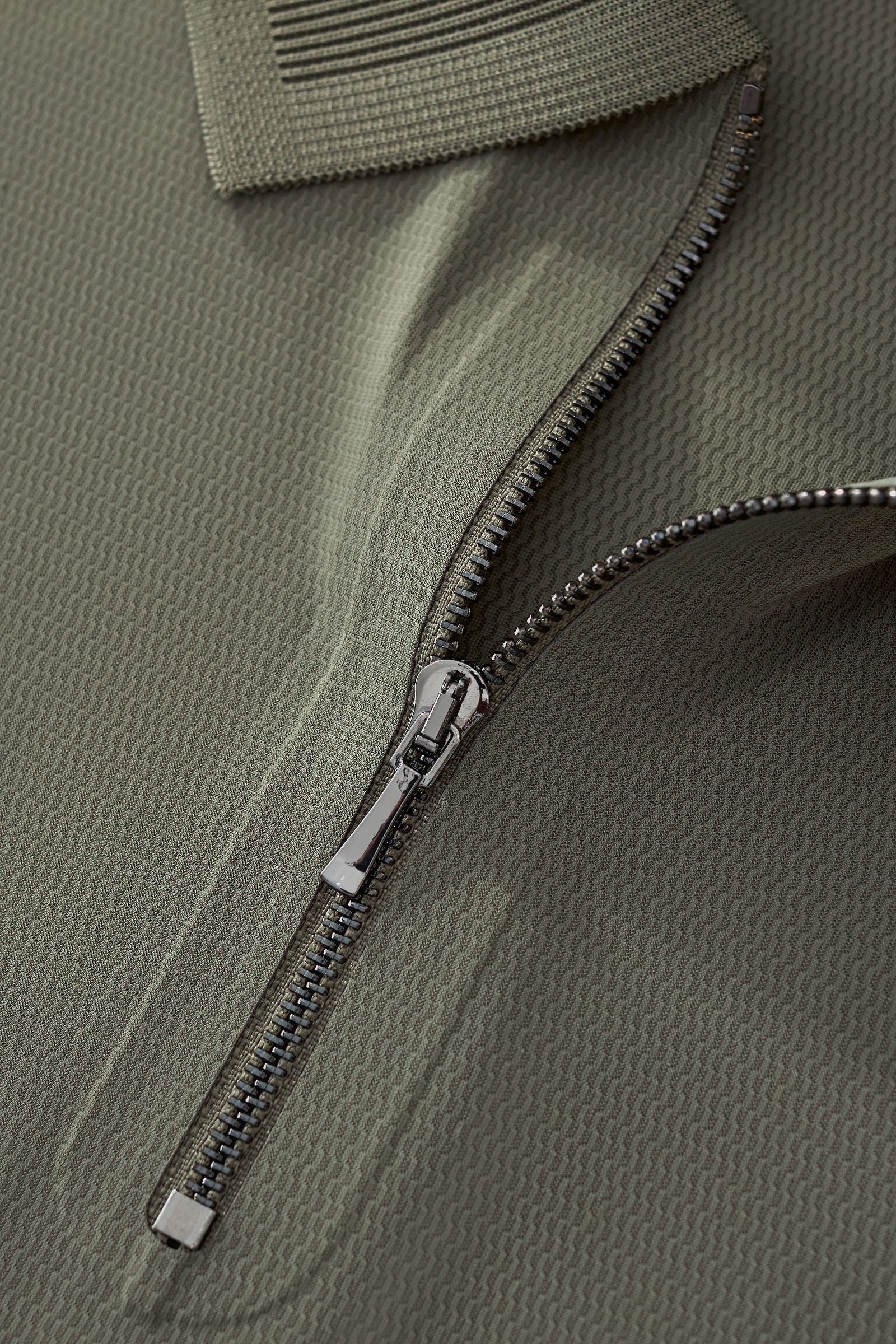 Zip Placket Performance Polo – El Baron DARK GREEN - Image 6