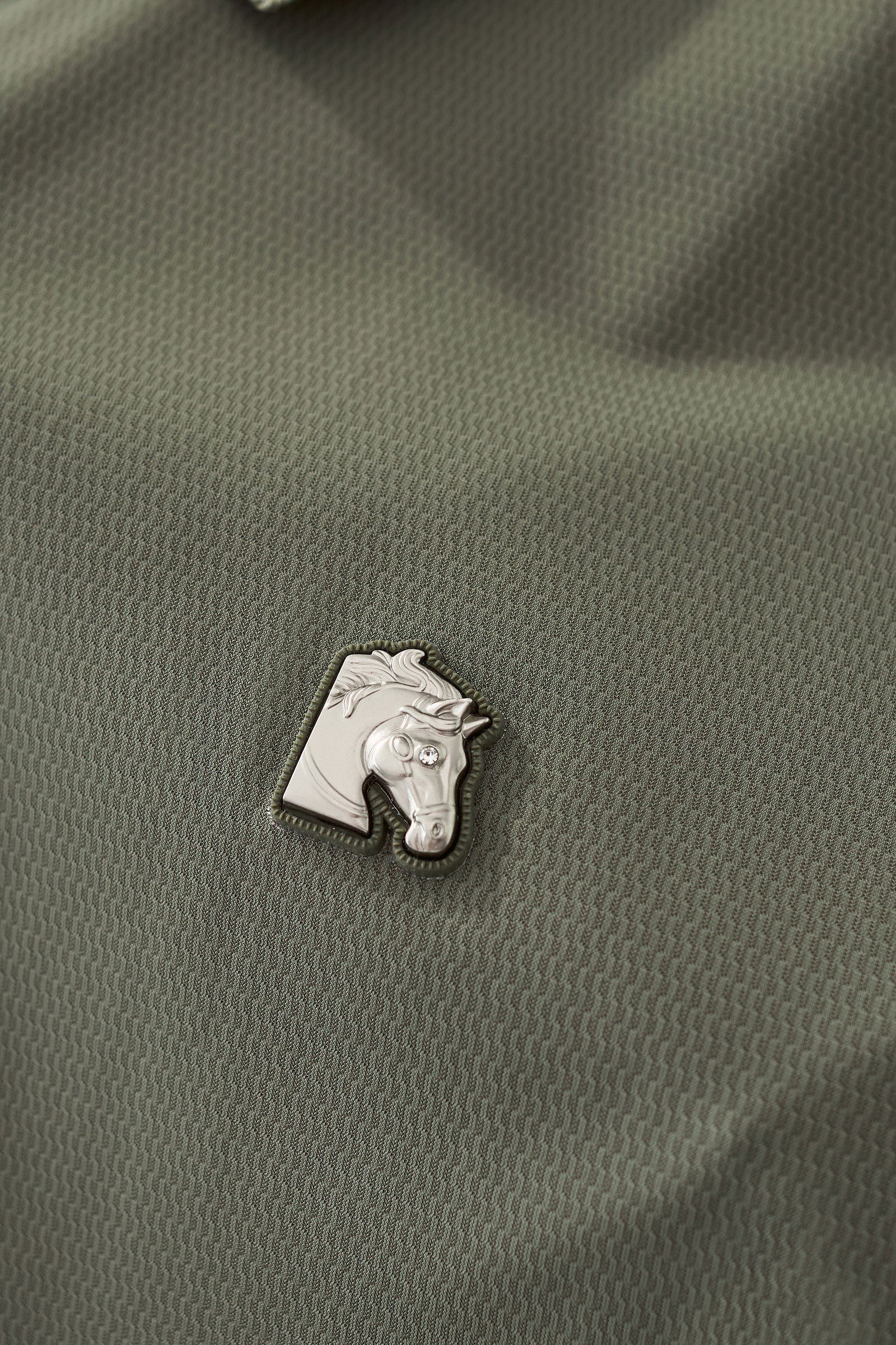 Zip Placket Performance Polo – El Baron DARK GREEN - Image 7